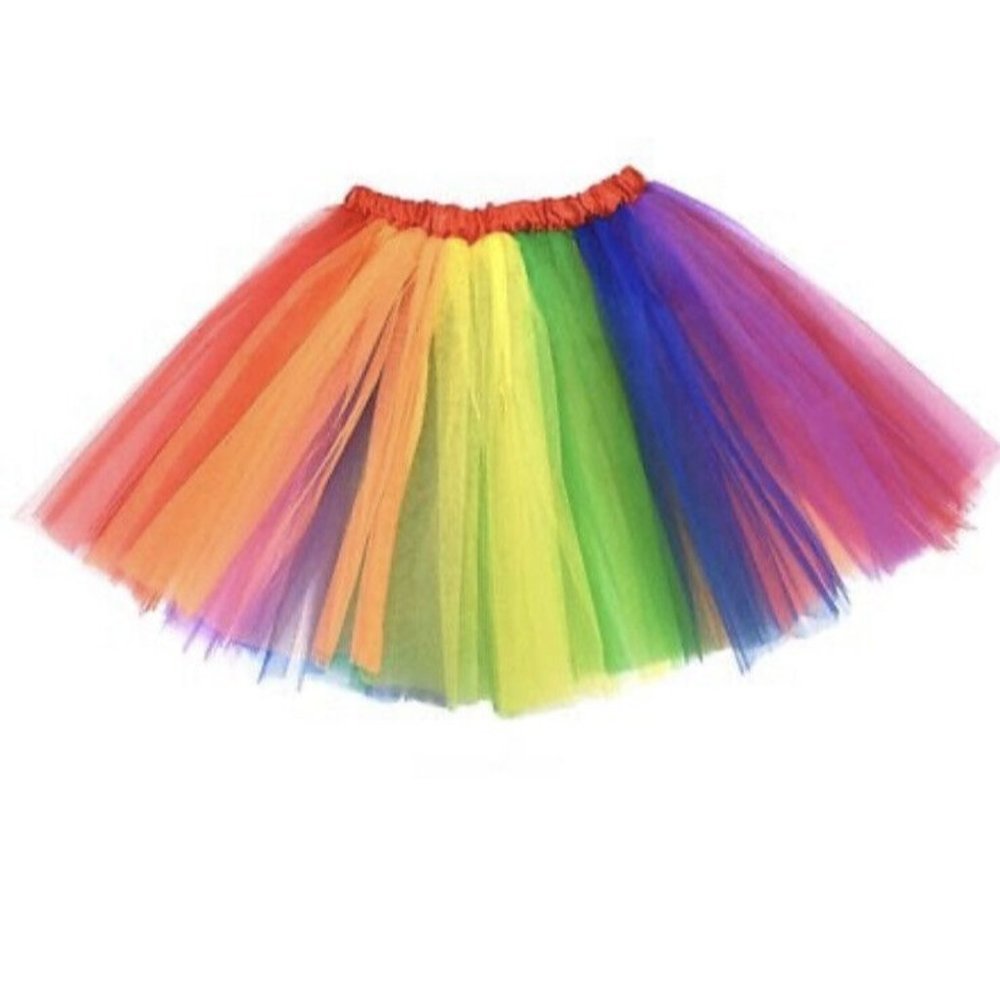 Festive Voice Pride Tutu Skirt One Size Fits Most LBGT Rainbow Elastic Wasit